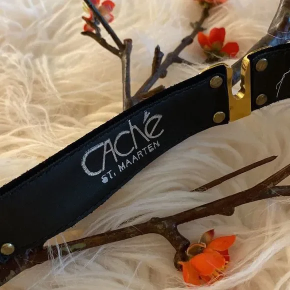 💞CACHE St.Maarten💞velvet/crystal belt